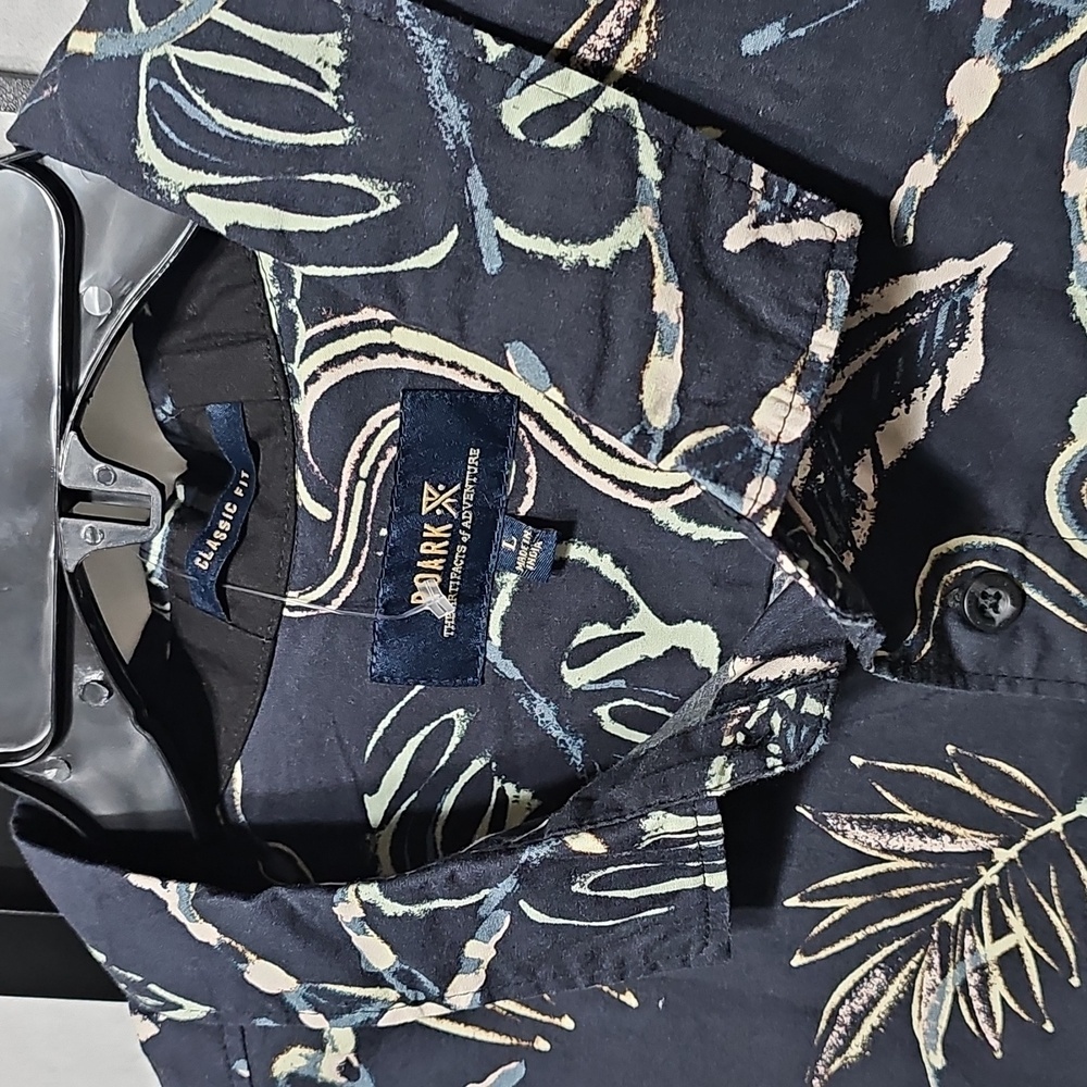 Roark Tropakill Navy Floral Short Sleeve‎ Shirt Large New - Picture 2 of 7